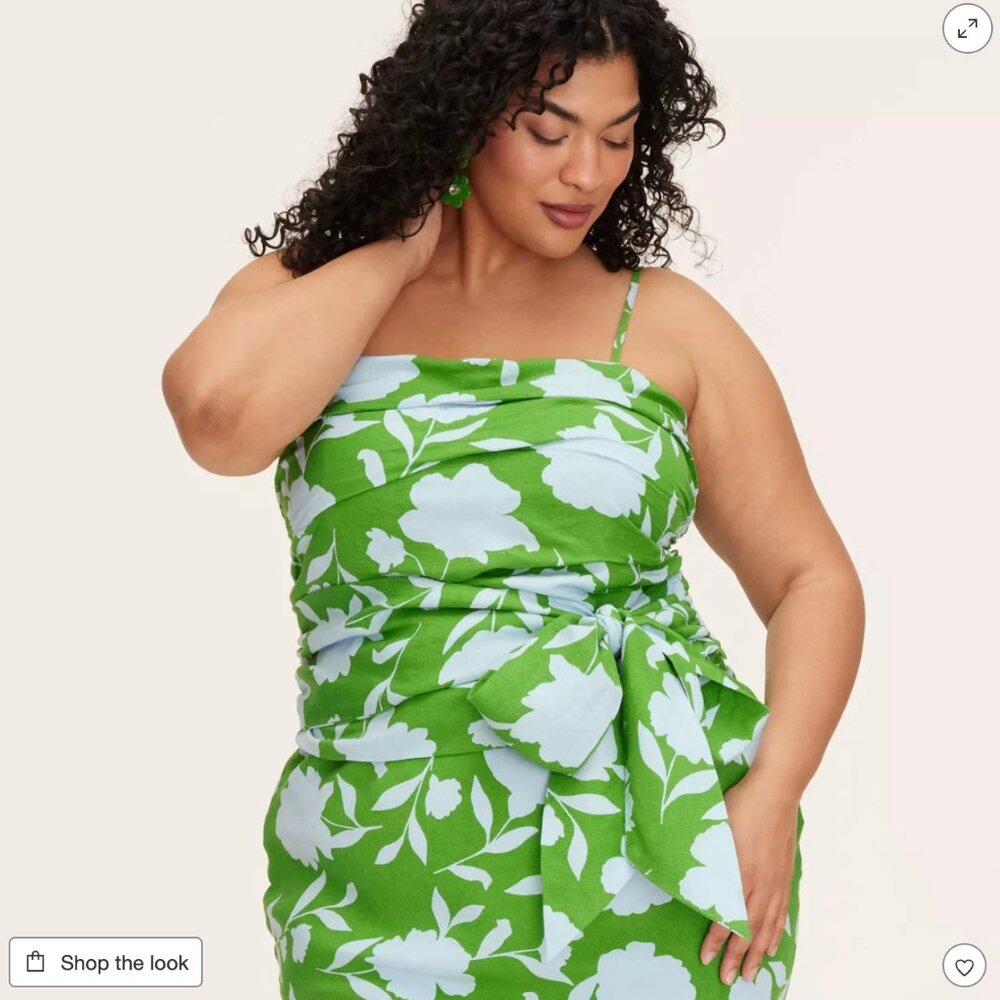 NWT - Women's Classic Rose Ruched Linen Tank Top - kate spade new york x Target
